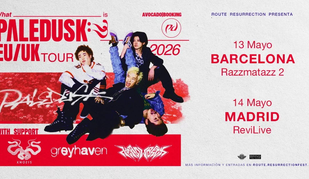 Concierto de Paledusk en España en la Route Resurrection 2026 el 13 y 14 de mayo Barcelona y Madrid.